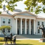 Az Ohara Múzeum épülete Kurashikiben, modern művészeti gyűjteményekkel.