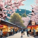 Sakuranobaba Josaien gasztro-falu Kumamoto városában, Japánban.