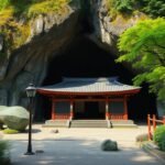 Reigando barlang bejárata Kumamoto közelében, Japánban.