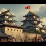 Kumamoto vára a Satsuma-lázadás idején, katonai szimbólum.