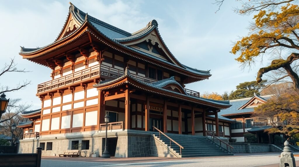 Ishite-ji templom látképe Macujamában, Japánban.