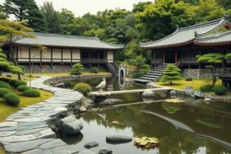 A Macujama Ninomaru történelmi kert szépsége tavaszi virágokkal.