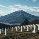 Iimoriyama kilátója és a Fehér Tigris csapat sírja Fukusimában