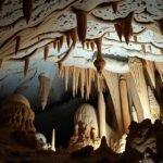 Abukuma cseppkőbarlang gyönyörű belső területe