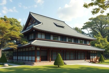 A Noguchi Hideyo Emlékmúzeum épülete Fukusimában.