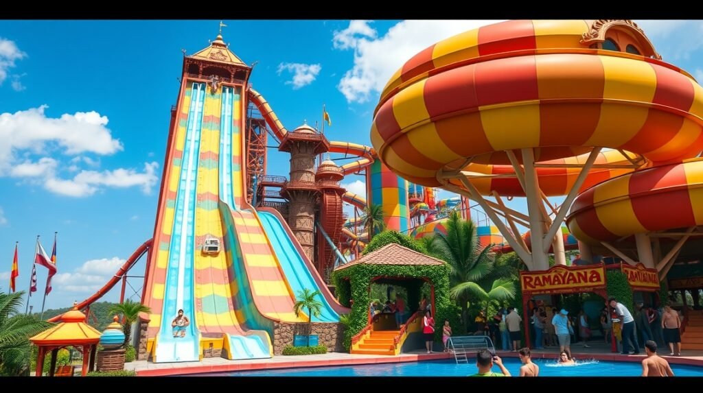 Ramayana Water Park, Pattaya - óriás csúszdapark látványossága