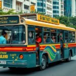 Pattayai Baht Bus, piros pickup, helyi közlekedési lehetőség Thaiföldön