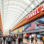 A Terminal 21 bevásárlóközpont belső tere Pattayán, sok látogatóval.