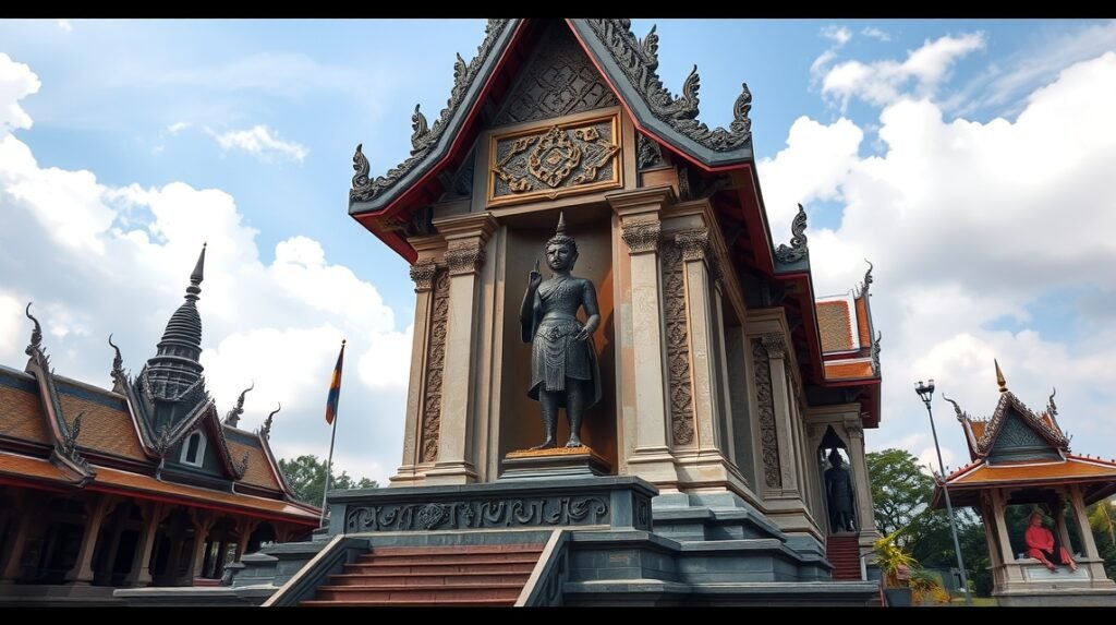 A Viharn Phra Mongkhon Bophit bronzszobor Ayutthayában.