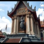 A Viharn Phra Mongkhon Bophit bronzszobor Ayutthayában.
