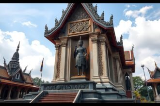 A Viharn Phra Mongkhon Bophit bronzszobor Ayutthayában.