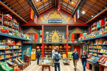 A Million Toy Museum belső területe Ayutthayában számos játékkal.