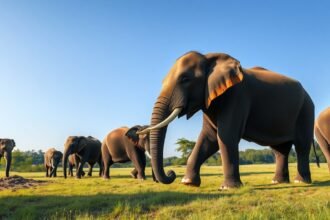 Ez az elefántmenhely Ayutthaya város közelében található.