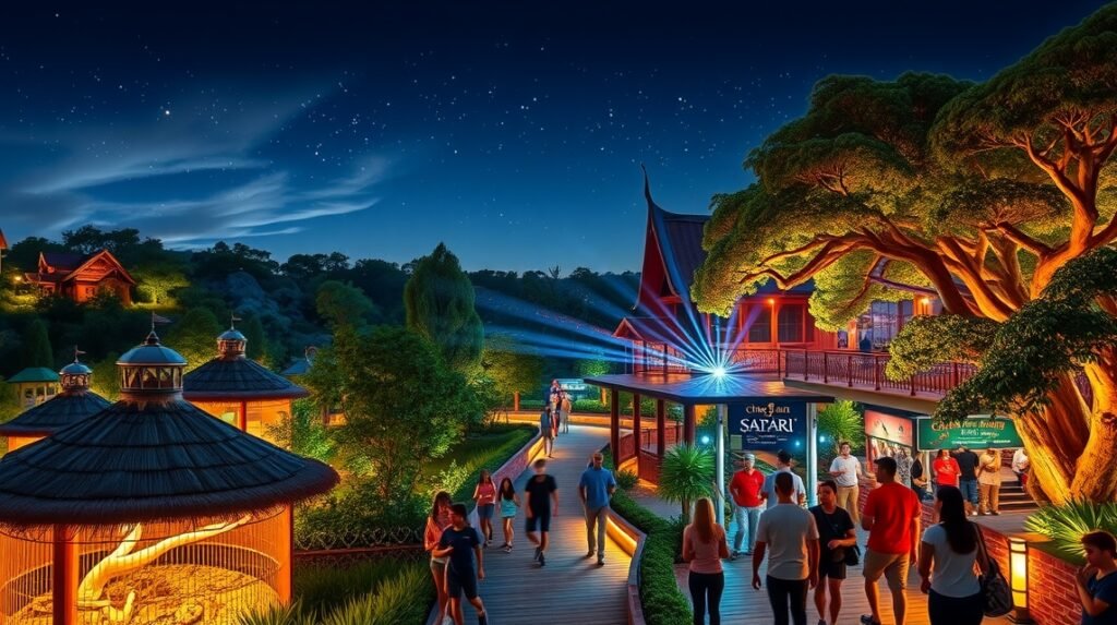 Chiang Mai Night Safari éjszakai látványosságai