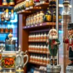 Plzeň szuvenírek: söröskorsók és marionett bábuk