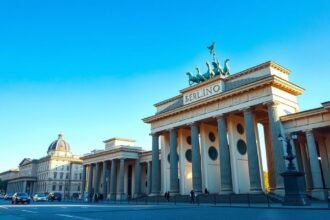 A Brandenburgi kapu Berlin híres emblematikus épülete