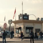 Checkpoint Charlie Berlin, a historic Cold War crossing point.