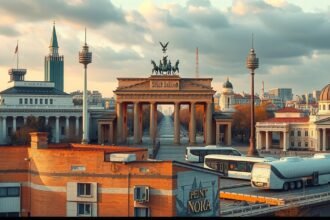 Berlin Brandenburg Kapu, a város történelmi emlékének szimbóluma