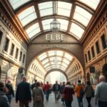 Séta a régi Elba-alagútban Hamburgban, történelmi vasfolyosó