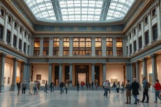 Hamburgi Kunsthalle művészeti kiállítóterem látogatók között