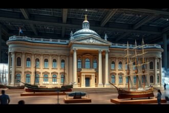 Nemzetközi Tengerészeti Múzeum hajómodellek kiállítása Hamburgban.