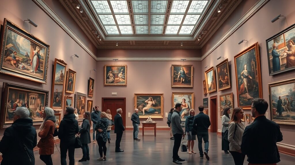 Látogatók a Kunsthalle Bremen művészeti gyűjteményében