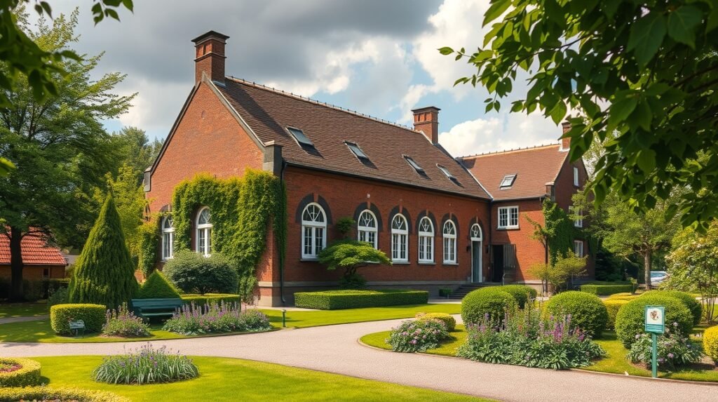 Focke Múzeum Brémában, zöld környezetben