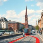 A Hannover város szívében található Vörös Fonál turistaútvonal.