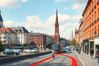 A Hannover város szívében található Vörös Fonál turistaútvonal.