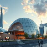 Az EXPO 2000 Hannover innovatív épülete képe.