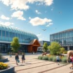 Rostocki Állatkert és Darwineum kültéri kijelzője, egzotikus állatokkal.