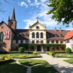 Rostock Szent Kereszt-kolostora, gótikus építészet és zöld kert