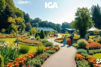 Az IGA Park gyönyörű tematikus kertek és virágszőnyegek.