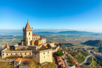 A San Marino vár panorámás kilátása tiszta időben