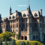 A Marienburg-kastély mesés neo-gótikus építészete Hannover közelében.