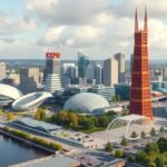 Hannover városképe az EXPO 2000 örökségével