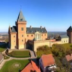 A Sparrenburg vár Bielefeldben, gyönyörű panorámával a városra