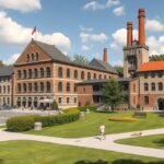 A Ravensberger Spinnerei ipari műemlék Bielefeldben, népszerű turisztikai látnivaló.