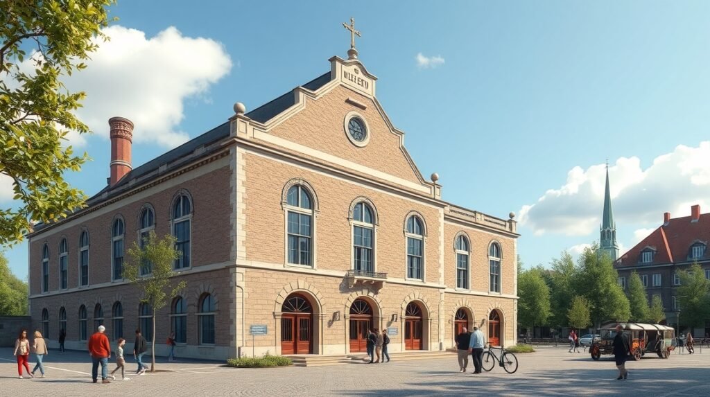 A Bielefeld Történeti Múzeum épülete és környezete