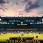 Signal Iduna Park stadion belső nézete a BVB mérkőzése előtt