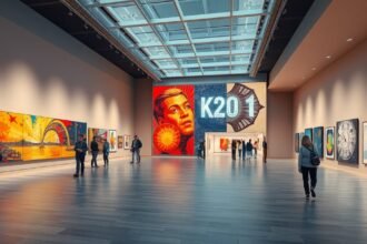 K20 művészeti gyűjtemény látogatói Düsseldorfban