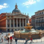 Piazza Navona Róma barokk építészete és történelmi hangulata