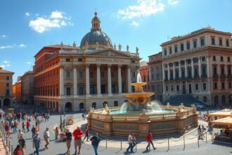 Piazza Navona Róma barokk építészete és történelmi hangulata