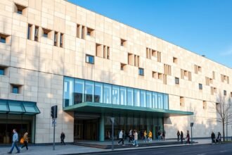 A Ludwig Múzeum épülete Kölnben, modern művészetek bemutatóhelye.