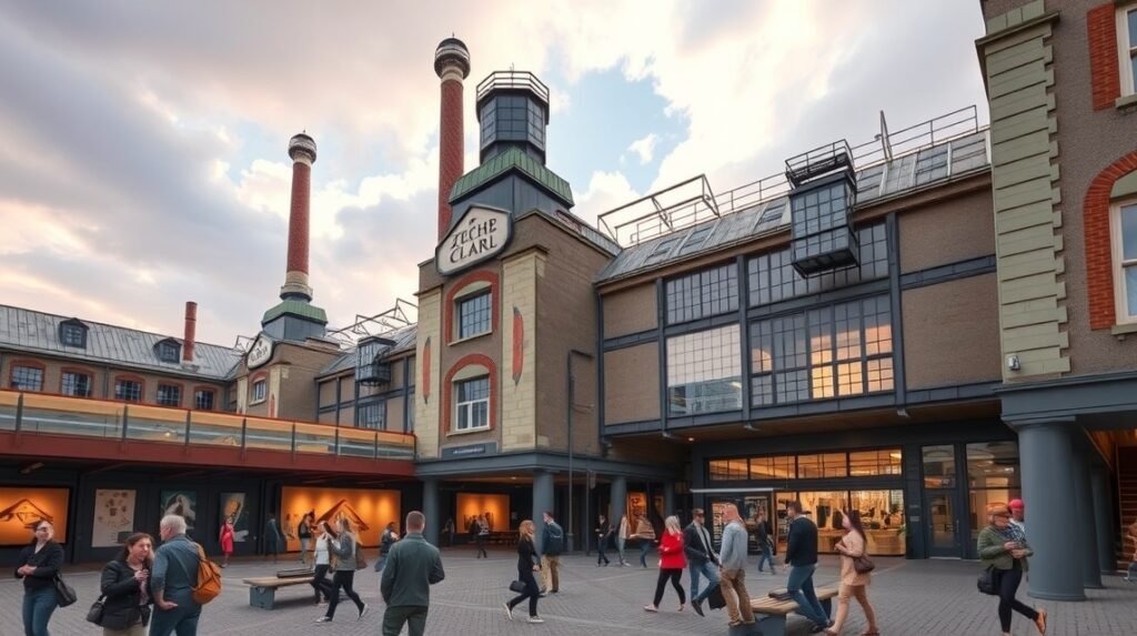 Zeche Carl kulturális központ, Essen ipari hangulattal.