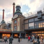 Zeche Carl kulturális központ, Essen ipari hangulattal.