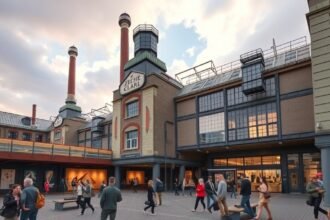 Zeche Carl kulturális központ, Essen ipari hangulattal.