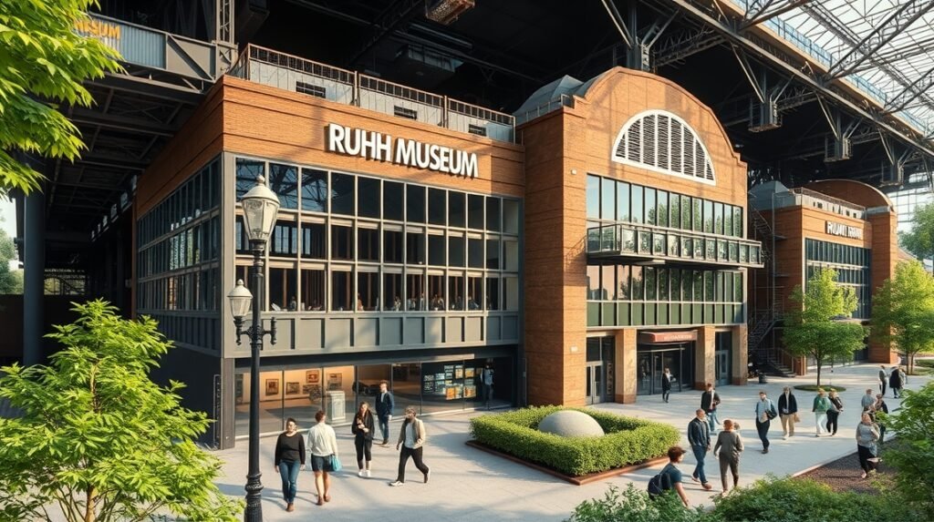 Ruhr Múzeum épülete az UNESCO-listás Zollverein szénmosóban Essenben.