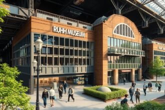 Ruhr Múzeum épülete az UNESCO-listás Zollverein szénmosóban Essenben.