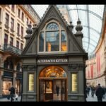 Az Auerbachs Keller épülete a Mädler Passage-ban Lipcsében.